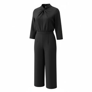 Donna Morgan Size 12 One Piece Black Jumpsuit